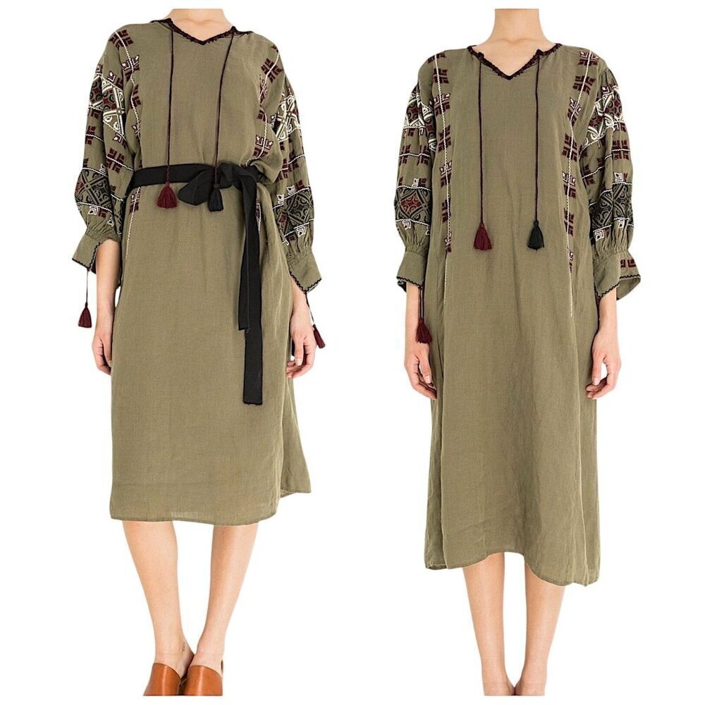 Nili Lotan Valencia Dress, Army Green, Size S, New with tag